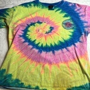 Colorful TieDye Surfstyle Shirt! Large Tybee Island
